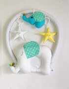 MYKIDS Babynest Plush 0154 Elephant Blue