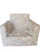 MYKIDS Fotoliu din burete pentru copii Dancing Bunny Grey