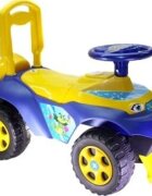 MYKIDS Masinuta copii fara pedale Ride-On Music 0142R04 Galben Albastru cu sunete si greutate maxima admisa de 30 kg