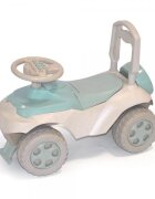 MYKIDS Masinuta copii Ride-On Music 014201eco Beige Turquoise spatar cu posibilitatea de impingere inaltimea scaunului 29 cm
