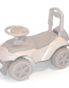 MYKIDS Masinuta copii Ride-On Music 014202eco Beige Brown spatar cu posibilitatea de impingere inaltimea scaunului 29 cm