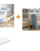 MYKIDS Mobilier camera copii si bebelusi Lucky alb-albastru
