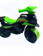 MYKIDS Motocicleta copii fara pedale Music 013959 verde negru prevazuta cu efecte sonore inaltimea scaunului 29 cm greutate maxima admisa 25 kg