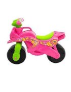 MYKIDS Motocicleta pentru copii Music 013965 Roz Verde fara pedale prevazuta cu butoane pentru efecte sonore ghidon inalt inaltimea scaunului 29 cm