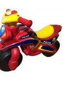 MYKIDS Motocicleta pentru copii Police Music 013956 Rosu Galben fara pedale prevazuta cu butoane pentru efecte sonore ghidon inalt Inaltimea scaunului 29 cm