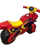 MYKIDS Motocicleta pentru copii Police Music 013956 Rosu Galben fara pedale prevazuta cu butoane pentru efecte sonore ghidon inalt Inaltimea scaunului 29 cm