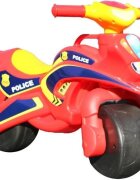 MYKIDS Motocicleta pentru copii Police Music 013956 Rosu Galben fara pedale prevazuta cu butoane pentru efecte sonore ghidon inalt Inaltimea scaunului 29 cm