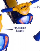 MYKIDS Motocicleta pentru copii Police Music 013957 Albastru Galben fara pedale prevazuta cu butoane pentru efecte sonore ghidon inalt Inaltimea scaunului 29 cm