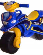 MYKIDS Motocicleta pentru copii Police Music 013957 Albastru Galben fara pedale prevazuta cu butoane pentru efecte sonore ghidon inalt Inaltimea scaunului 29 cm