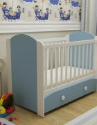 MYKIDS Patut cu sertar Miki alb-albastru 0121PE