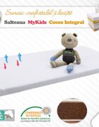 MYKIDS Saltea Fibra De Cocos Integral 120x60x6 Husa Alba