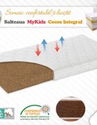 MYKIDS Saltea fibra de Cocos Integral 120x60x8 husa alba