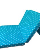 MYKIDS Saltea pliabila din spuma poliuretanica 120x60x5 cm Blue with White Stars