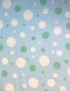 MYKIDS Saltea pliabila din spuma poliuretanica 120x60x5 cm Light Blue with Dots