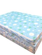 MYKIDS Saltea pliabila din spuma poliuretanica 120x60x5 cm Light Blue with Dots