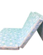 MYKIDS Saltea pliabila din spuma poliuretanica 120x60x5 cm Light Blue with Dots
