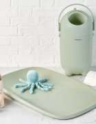 NATTOU Cos pentru scutece Dropy Verde sistem etans impotriva mirosurilor compatibil cu saci universali operare cu o mana potrivit pentru 25 scutece 27 x 27 x 48.5 cm 20 l