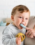 NATTOU Set 2 periute de dinti pentru deget cu peri moi albastru