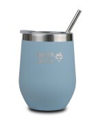 NAVA Cana termoizolanta cu pai 360 ml albastru