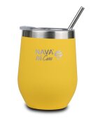 NAVA Cana termoizolanta cu pai 360 ml galben
