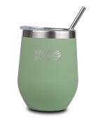 NAVA Cana termoizolanta cu pai 360 ml verde