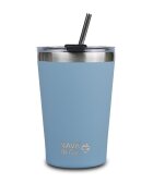 NAVA Cana termoizolanta cu pai 450 ml albastru