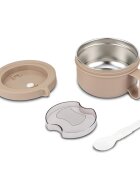 NAVA Recipient rotund pentru alimente din otel inoxidabil We Care Bej 850 ml