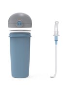 NAVA Sticla de plastic cu pai 380 ml albastru