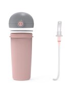 NAVA Sticla de plastic cu pai 380 ml roz