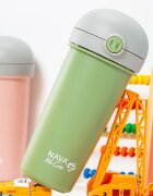 NAVA Sticla de plastic cu pai 380 ml roz
