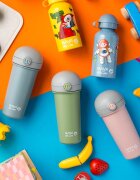 NAVA Sticla de plastic cu pai 380 ml roz
