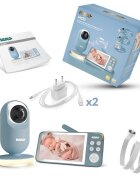 Neno Baby monitor video cu ecran mare de 5 inch Vedo Blue