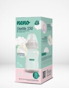 Neno Biberon cu tetina silicon anti-colici debit lent 150 ml