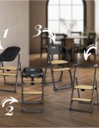 Neno Scaun de hranire multifunctional 4 in 1 Sapori Black