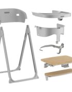 Neno Scaun de hranire multifunctional 4 in 1 Sapori Gray