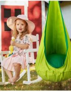 Neo Sport Hamac tip Cocoon pentru copii 140 x 55 cm Neo-Sport Cocoon Green utilizare interiorexterior capacitate maxima 80 kg husa detasabila si lavabila perna gonflabila inclusa