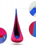 Neo Sport Hamac tip Cocoon pentru copii 140 x 55 cm Neo-Sport Cocoon Pink utilizare interiorexterior capacitate maxima 80 kg husa detasabila si lavabila perna gonflabila inclusa