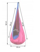Neo Sport Hamac tip Cocoon pentru copii 140 x 55 cm Neo-Sport Cocoon Pink utilizare interiorexterior capacitate maxima 80 kg husa detasabila si lavabila perna gonflabila inclusa