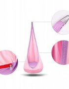 Neo Sport Hamac tip Cocoon pentru copii 140 x 55 cm Neo-Sport Cocoon Roz deschis utilizare interiorexterior capacitate maxima 80 kg husa detasabila si lavabila perna gonflabila inclusa
