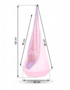 Neo Sport Hamac tip Cocoon pentru copii 140 x 55 cm Neo-Sport Cocoon Roz deschis utilizare interiorexterior capacitate maxima 80 kg husa detasabila si lavabila perna gonflabila inclusa