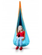 Neo Sport Hamac tip Cocoon pentru copii 140 x 55 cm Neo-Sport Cocoon Turcoaz utilizare interiorexterior capacitate maxima 80 kg husa detasabila si lavabila perna gonflabila inclusa