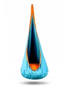 Neo Sport Hamac tip Cocoon pentru copii 140 x 55 cm Neo-Sport Cocoon Turcoaz utilizare interiorexterior capacitate maxima 80 kg husa detasabila si lavabila perna gonflabila inclusa