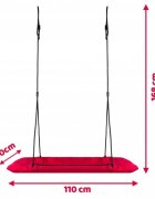 Neo Sport Leagan tip cuib pentru copii dreptunghiular XXL 110 x 70 cm 150 kg Neo-Sport 1011 rosu