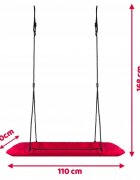 Neo Sport Leagan tip cuib pentru copii dreptunghiular XXL 110 x 70 cm 150 kg Neo-Sport Rosu