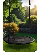 Neo Sport Leagan tip cuib pentru copii Neo-Sport 110310 Negru XXL 110 cm material impermeabil cadru din otel greutate suportata 150 kg
