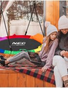 Neo Sport Leagan tip cuib pentru copii Neo-Sport 6 Multicolor XXL 110cm cadru din otel material impermeabil 600D PE Oxford greutate suportata 150kg