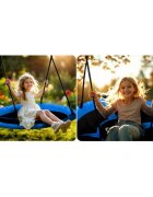 Neo Sport Leagan tip cuib pentru copii Neo-Sport Albastru XXL 100 cm material impermeabil cadru din otel greutate suportata 150 kg