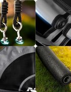 Neo Sport Leagan tip cuib pentru copii Neo-Sport Gri XXL 100 cm material impermeabil cadru din otel greutate suportata 150 kg