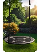 Neo Sport Leagan tip cuib pentru copii Neo-Sport Gri XXL 120 cm material impermeabil cadru din otel greutate suportata 150 kg