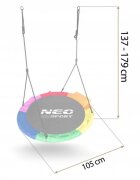 Neo Sport Leagan tip cuib pentru copii Neo-Sport Multicolor XXL 100 cm material impermeabil cadru din otel greutate suportata 150 kg